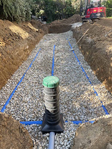 Infiltration en sortie de micro station terminé